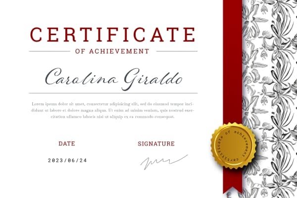 certificate