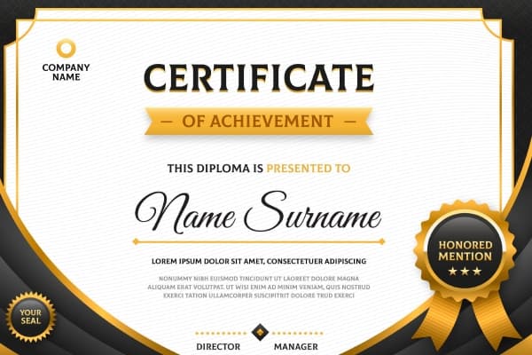 certificate